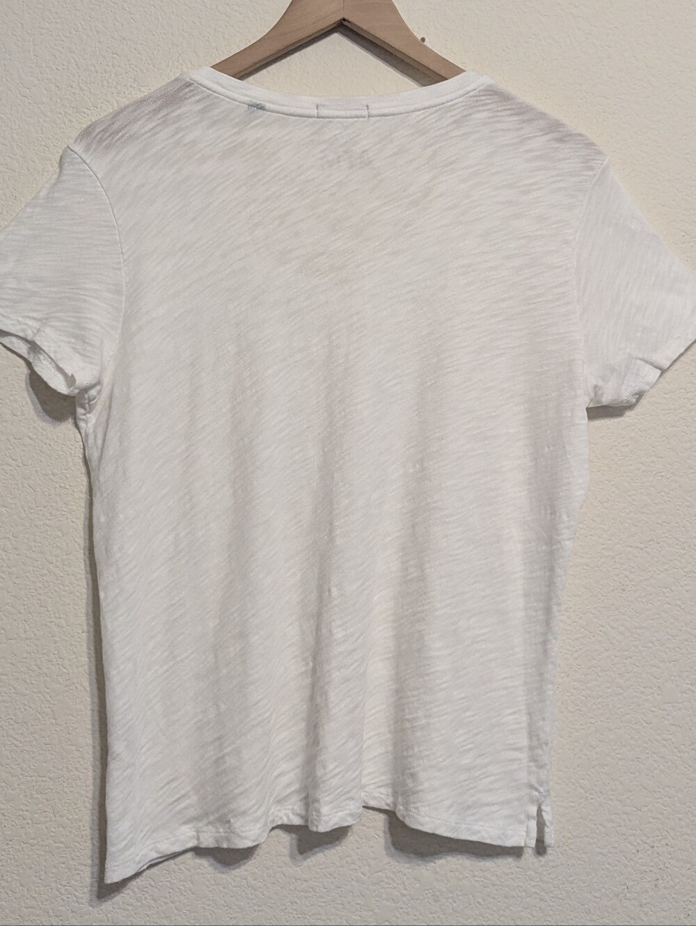ATM Anthony Thomas Melillo V-Neck Tee Womens L White Slub Cotton T-Shirt - Picture 5 of 8